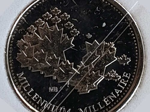 Canada BU 2000 25c Millennium Medallion Mule error