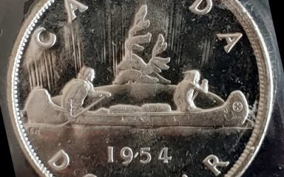 Canada ICCS PL65 1954 FWL QEII Silver $1
