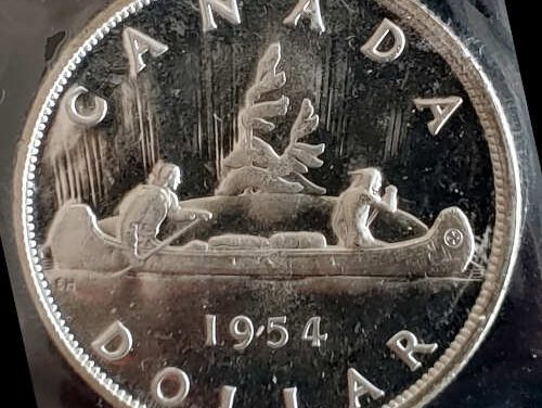 Canada ICCS PL65 1954 FWL QEII Silver $1