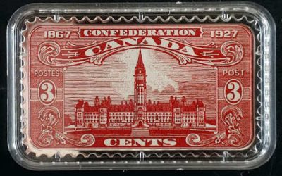 Canada Proof 2018 3c Parliament pure Silver stamp replica