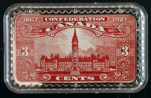 Canada Proof 2018 3c Parliament pure Silver stamp replica