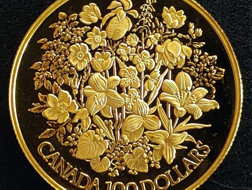 Canada Proof 1977 1/2oz QEII Jubilee Floral $100 Gold