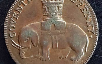 G.B. Brown Unc 1792 Lady Godiva Coventry 1/2 Penny Conder Token