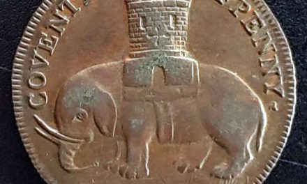 G.B. Brown Unc 1792 Lady Godiva Coventry 1/2 Penny Conder Token