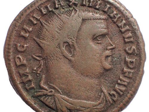 Maximianus 286-305 3.3gm AE21 struck at Alexandria