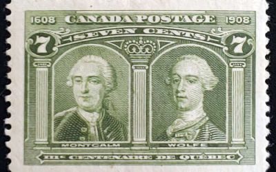 Canada #100 VF+ Mint 1908 7c Quebec