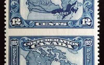 Canada #145c VFNH 1927 12c Map Perf by Imperf Pair, 250 made