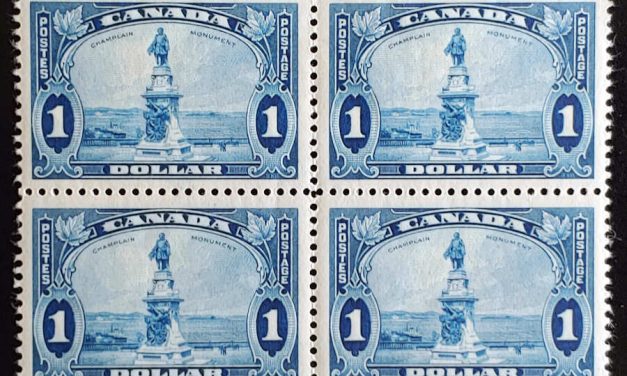 Canada #227 VF Mint 1935 $1 Champlain Block of Four