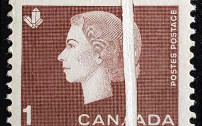Canada #401 VFNH 1963 1c QEII Preprinting Crease