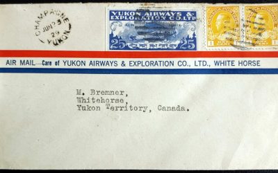 Yukon Airways #CL42f 23 Jun 1929 27c Champagne/Whitehorse FFC
