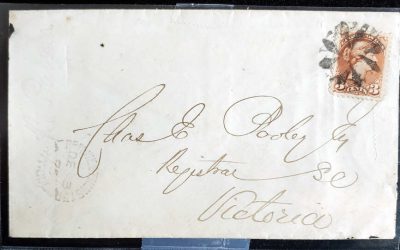 New Westminster, B.C. 3 Dec 1875 3c SQ Cover to Pooley in Victoria