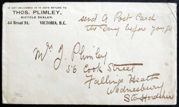 Thomas Plimley signed 4 Jun 1902 Letter and Stationery, ex Wellburn