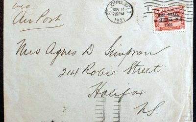Newfoundland #C3 17 Nov 1921/4 Feb 1922 delayed FFC, tone spot