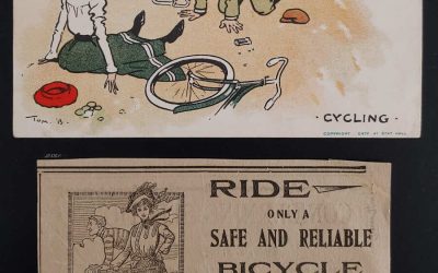 Victoria, B.C. 1904 colour Cycling Postcard etc, stamp