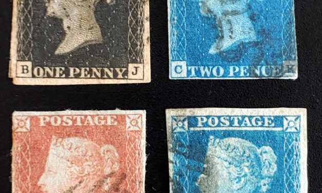 G.B. #1-4 VG/F Used 1840/41 first issue quartet