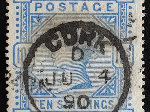 G.B. #109 4 Jan 1890 CDS Used 10/- Victoria