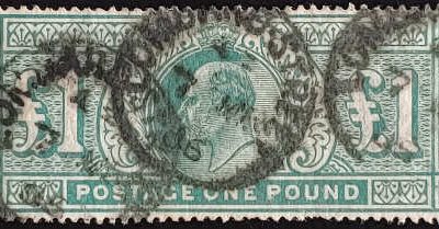 G.B. #142 7 Mar 1906 CDS Used Edward VII Pound