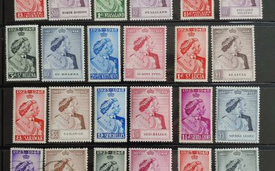 Royal Silver Wedding 1948 Mint and Used M/Z Sets (38)