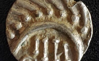 Anglo Saxon AD 695-740 .90g Vico type series E Porcupine Silver Sceat