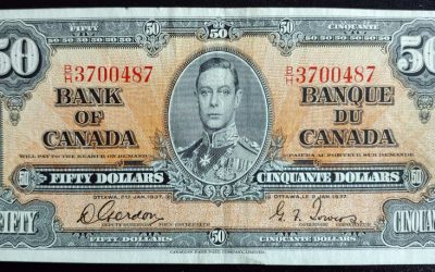 Canada #BC26b F/VF prefix B/H 1937 George VI $50 Bill