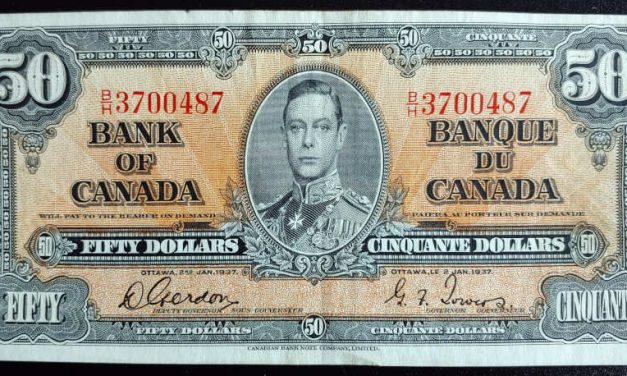 Canada #BC26b F/VF prefix B/H 1937 George VI $50 Bill