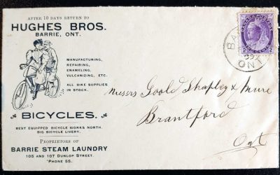 Canada #76 27 Feb 1899 2c Hughes Bros Bicycles Cover, ex Wellburn