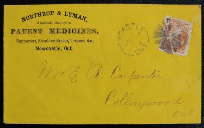 Northrop & Lyman Patent Medicines #37 5 Jul 1873 3c Cork Cover