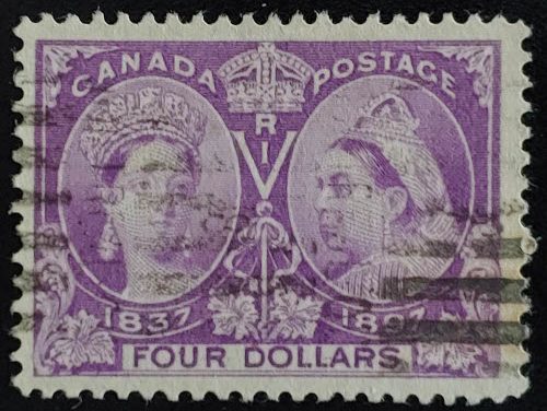 Canada #64 Used 1897 $4 Jubilee