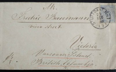 Victoria, B.C. 29 Mar 1880 incoming 20pf Cover, ex Greene, Wellburn