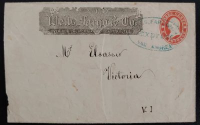 Wells Fargo San Andreas Express Cover to Victoria, B,C. reduced