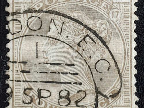 G.B. #71 1882 CDS Used 4d QV plate 17