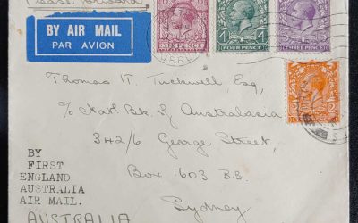 G.B. 7 Dec 1934 15d London/Australia Kingsford-Smith FFC (4)