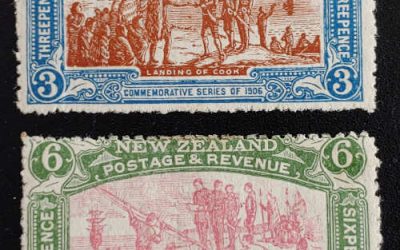 N.Z. #124-5 Fine+ Mint 1906 Cook duo