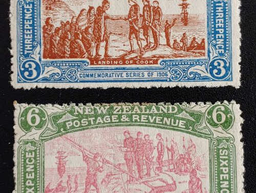 N.Z. #124-5 Fine+ Mint 1906 Cook duo