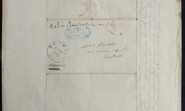 U.S.A. 14 Nov 1843 Lake Michigan prestamp Steam Boat FLS to N.Y.