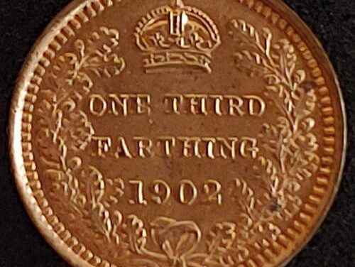 G.B. BU 1902 Edward VII 1/3 Farthing struck for use in Malta