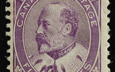 Canada #95 F/VF Mint HR 1908 50c Edward VII