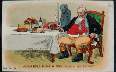 John Bull #89 8 Oct 1905 1c Strathcona, Alta colour Trade Postcard