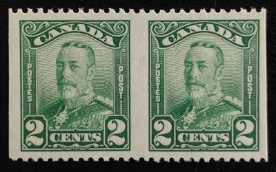 Canada #150d VF Mint 1929 2c Perf by Imperf Pair, 250 made