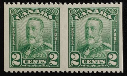 Canada #150d VF Mint 1929 2c Perf by Imperf Pair, 250 made