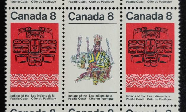 Canada #572ii VFNH 1974 8c Missing Bird on Totem in Block (9)