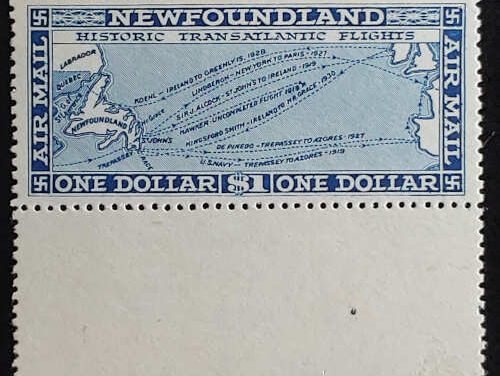 Newfoundland #C8 Very Fine Never Hinged 1941 $1 Airmail