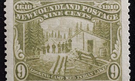 Newfoundland #100 VFNH 1911 9c Logging selected for centering