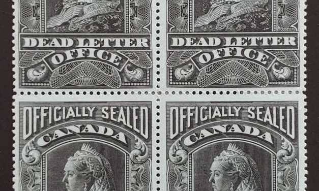 Cda #OX2 Fine+ Mint 1902 QV Bluish Paper Block $2000