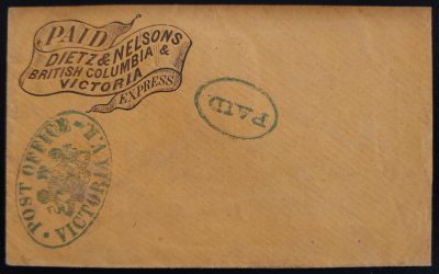 Dietz & Nelsons Victoria Blue Paid & Post Office Oval Paste up Cover
