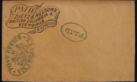 Dietz & Nelsons Victoria Blue Paid & Post Office Oval Paste up Cover