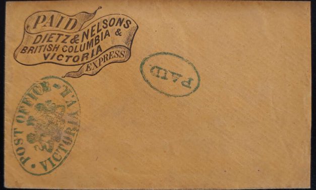 Dietz & Nelsons Victoria Blue Paid & Post Office Oval Paste up Cover