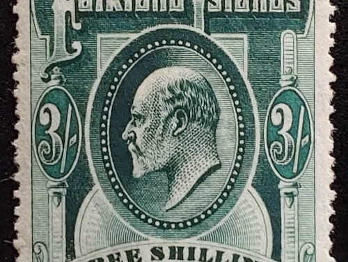 Falkland Islands #28 VF Mint 1904 Edward VII 3/-