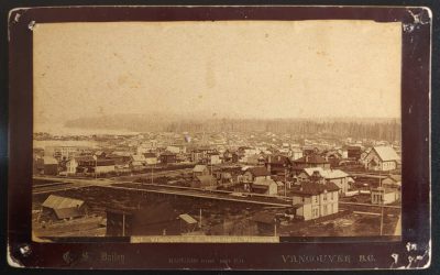 C.S. Bailey 1888/90 Vancouver, B.C. 8.5×5″ Photo w/ back imprint, ph