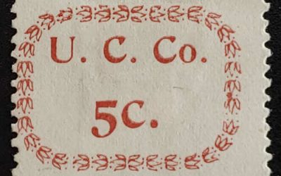 Upper Columbia Co. Fine Mint HR 1897 5c Local